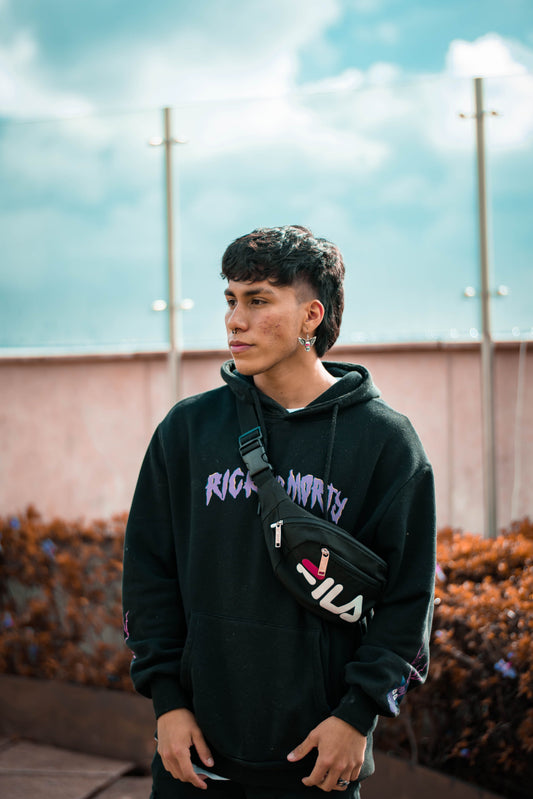 Desi Aura Plain Black Hoodie