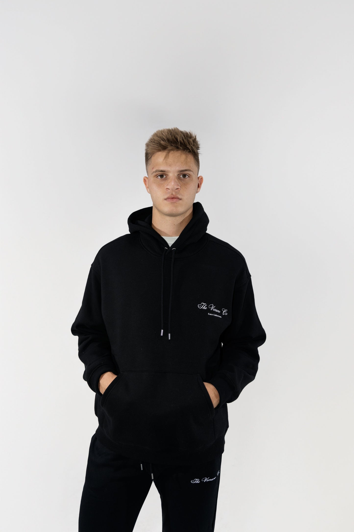 Desi Aura Plain Black Hoodie